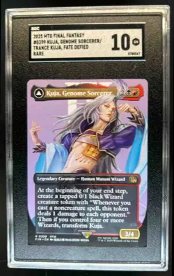 Kuja, Genome Sorcerer Borderless SGC 10 Graded Final Fantasy MTG - Image 1