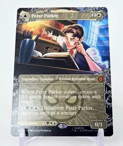 MTG • PETER PARKER 0208 Borderless Mythic • Marvel Spider-Man Magic M/NM - Image 1