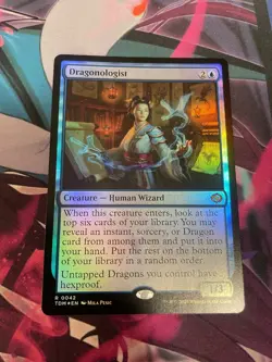 MTG - DRAGONOLOGIST - RARE - FOIL - TDM - NM - Image 1