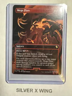 Mega Flare Borderless x1, MTG, Magic the Gathering, Final Fantasy, FIC, NM - Image 1