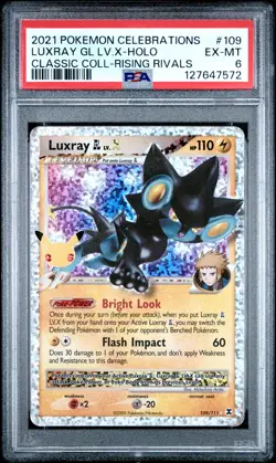 PSA 6 Luxray Gl LV.X Holo 109 Celebrations Classic Collection Pokemon - Image 1