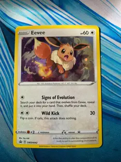 Pokemon Eevee TCG Sword & Shield Promo SWSH042 Black Star - Image 1