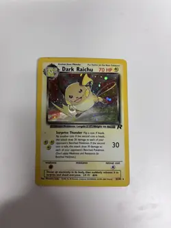 Pokemon Dark Raichu Holo Rare 83/82 - Team Rocket Set (Vintage) - Image 1