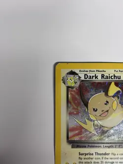 Pokemon Dark Raichu Holo Rare 83/82 - Team Rocket Set (Vintage) - Image 5