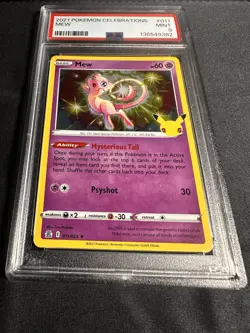 2021 Mew Holo Rare Pokemon TCG Celebrations 011/025 PSA 9 Mint - Image 2
