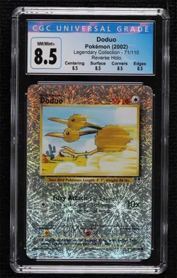 Doduo Reverse Foil Pokemon Legendary Collection CGC 8.5 2002 - Image 1