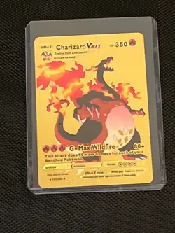 Pokemon Charizard VMAX 350HP Gold Foil Fan Art Card SMP 26-44 - Image 1