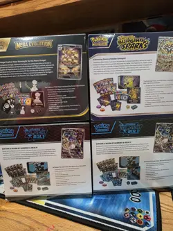 Pokemon Lot - 4 ETB - Black Bolt Surging Sparks Mega Evo 1 Has Small Tear - Image 3