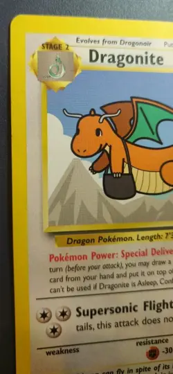 WOTC Black Star Promotional Pokemon Card "Mailman" Dragonite #5 - Image 4