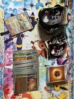 Rare And Reverse Holo Pokemon Card Lot 50x Near Mint Holo Cards+ Collector Tin#2 - Image 1
