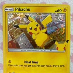 Pokemon TCG Pikachu 25/25 Holo Rare McDonald's 25th Anniversary Promo Set - Image 2
