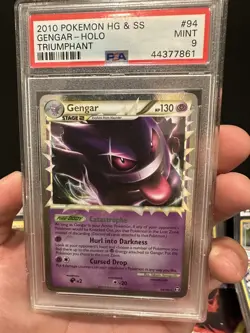2010 Pokemon Heart Gold Soul Silver Gengar-Holo Triumphant - Image 3