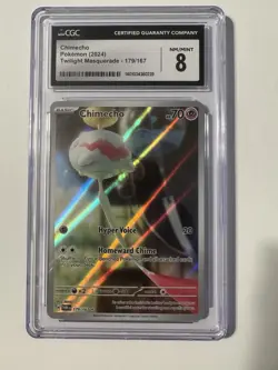 CGC 8 Pokemon Chimecho 179/167 Twilight Masquerade Illustration Rare - Image 1