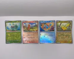 Pokemon 151 Cosmo Holo Promo set Pikachu Squirtle Charmander Bulbasaur Costco NM - Image 1