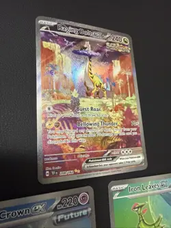 POKEMON TEMPORAL FORCES 2024 lot - Raging Bolt Ex Iron Crown Ex & Iron Leaves Ex - Image 4