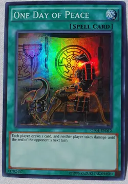 Yugioh 1x One Day of Peace OP04-EN012 Super Rare Unlimited Edition Near Mint - Image 2