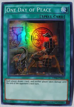 Yugioh 1x One Day of Peace OP04-EN012 Super Rare Unlimited Edition Near Mint - Image 3