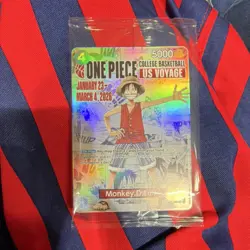 One Piece Gonzaga CCG Monkey D. Luffy Promo Holo Card College Basketball - Image 1