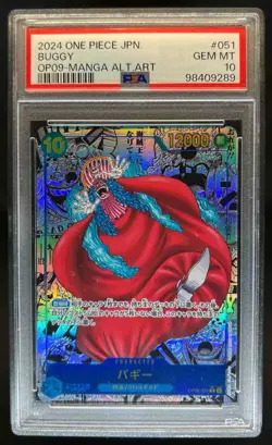 2024 One Piece Japanese Buggy Manga Alt Art #OP09-051 PSA 10 GEM MINT - Image 1