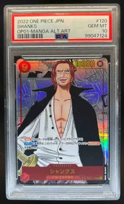 2022 One Piece Romance Dawn JP Shanks Manga Art Alt SSP #OP01-120 PSA 10 - Image 1