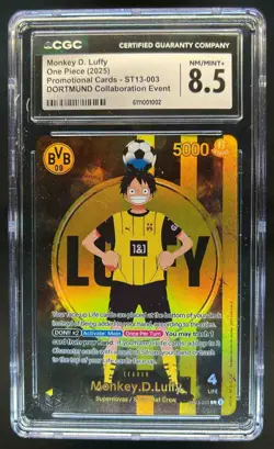 2025 One Piece Collaboration Event Monkey D. Luffy Dortmund Collab #003 CGC 8.5 - Image 1