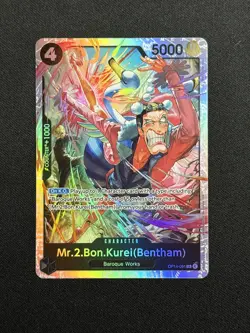 Mr.2.Bon.Kurei Bentham Foil OP14-091 The Azure Sea's Seven One Piece Mint - Image 1