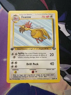 Pokemon TCG Fearow Card Jungle 36/64 1st Edition Uncommon - Image 1