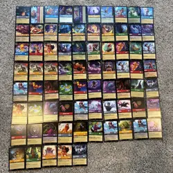***DISNEY LORCANA 75 CARD LOT***RARES/FOILS/LEGENDARY ONLY - Image 1
