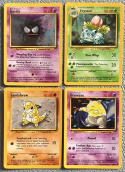 Pokemon Base Set Vintage Card Lot NM/VLP+ (4 CARDS) - Image 1
