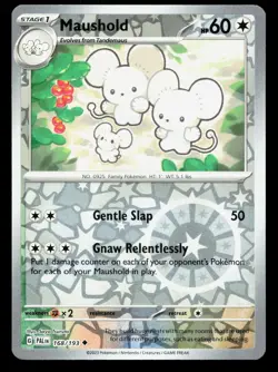 Maushold 168/193 Paldea Evolved NM Reverse Holo Pokemon Card TCG - Image 1