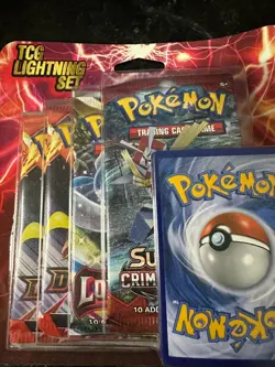 Pokemon TCG Lightning Set 4 Packs + 1 Bonus Card! Brand New/Sealed! - Image 1