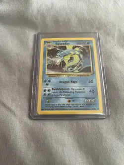 USED Nintendo Pokemon Gyarados 6/102 Holo Rare Base Set Pokemon Card WOTC TCG - Image 1