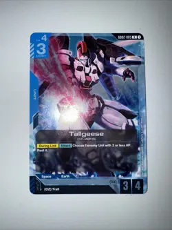 GUNDAM TCG - Tallgeese Rare GD02-005 HOLO FOIL ENG DUAL IMPACT Card Game CCG Eng - Image 1