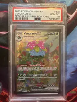 Pokemon TCG Venusaur EX 198/165 PSA 10 Sir Special Illustration Rare Card - Image 1