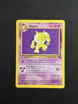 Hypno 23/62 Fossil Set Non-Holo Rare Vintage WOTC Pokemon Card 1999 - Image 1