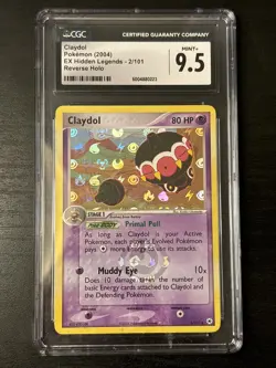 CGC 9.5 Claydol Reverse Holo 2/101 EX Hidden Legends 2004 Pokemon card Pop 3 - Image 1