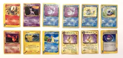 Pokemon TCG Card Lot 12 Cards including 1st Edition Flareon, Espeon & more - Image 1