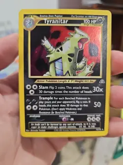 Holo Tyranitar 12/75 Neo Discovery Pokemon Card EXC+ - Image 4