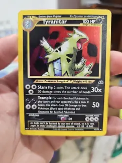 Holo Tyranitar 12/75 Neo Discovery Pokemon Card EXC+ - Image 5