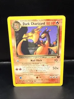 Pokemon TCG Dark Charizard Non-Holo Card 21/82 Team Rocket 2000 Vintage D - Image 1