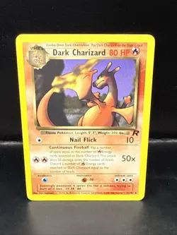 Pokemon TCG Dark Charizard Non-Holo Card 21/82 Team Rocket 2000 Vintage D - Image 3