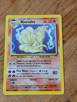 Ninetales Holo 12/102 Base Set Pokemon Card - 1999 WOTC - Moderately Played - Image 1