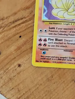 Ninetales Holo 12/102 Base Set Pokemon Card - 1999 WOTC - Moderately Played - Image 3