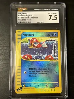 Magikarp 118/165 Expedition 2002 Reverse Holo Pokemon Card E Series CGC 7.5 Nm+ - Image 1