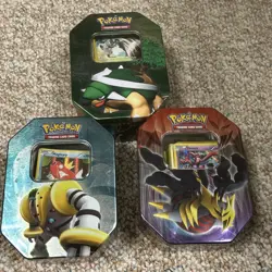 Pokemon Lot of 2007-2009 Giratina Tins full of Holos, Commons, and old cards - Image 1