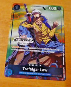 ONE PIECE ENGLISH CARD REGIONALS GAME CARTE HOLO LAW ST03-008 EN NM - Image 1