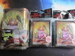 ULTRA PRO NESTING DECK VAULT METAL DECK BOX with matching card sleeves MTG - Image 1