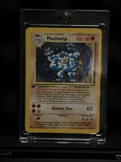 Pokemon TCG 1999 Base Set Machamp Holo 8/102 - 1st Edition Holographic Card! - Image 1