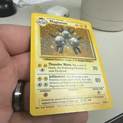 Magneton Base Set 9/102 Holo, Moderate Play, Pokemon Card - Image 3
