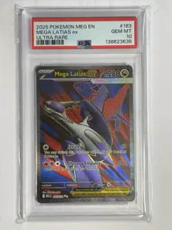 Pokemon TCG Mega Latias Full Art Ultra Rare Card 163/132 Mega Evolution PSA 10 - Image 1